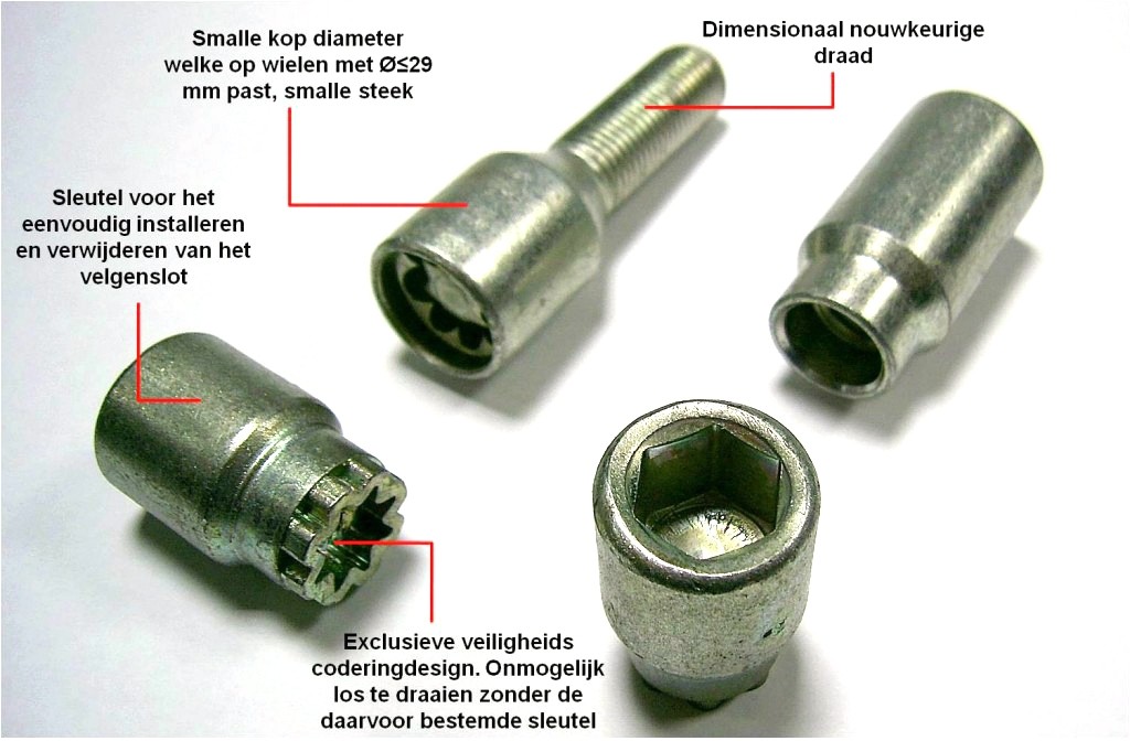 Wielsloten M12x1.25 KE-60/cyl. TUNING moer (ETST.5)