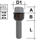 Wielbout M14 x 1,5 34 Porsche