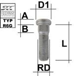 Tapdraden M12 x 1,5 50mm R6G