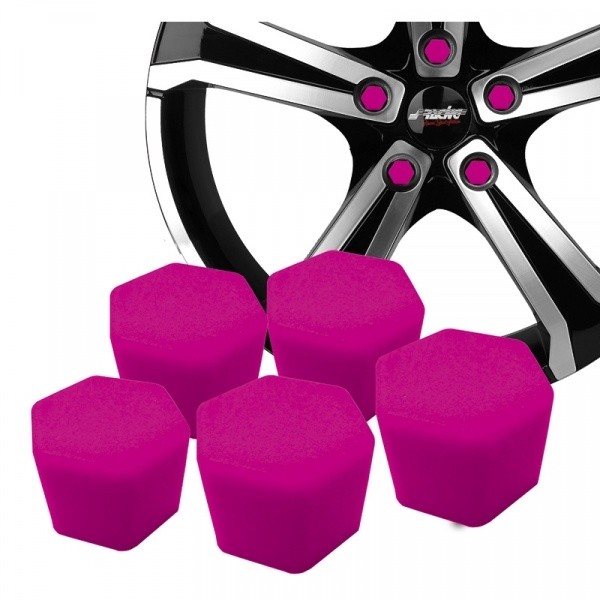 Simoni Racing Wielmoerkapjes Roze 19mm 20st