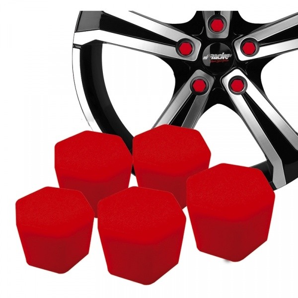 Simoni Racing Wielmoerkapjes Rood 19mm 20st