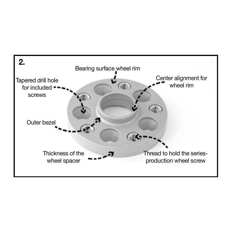 H&R DRA-Systeem Spoorverbrederset 50mm per as - Steekmaat 5x112 - Naaf 66,5mm - Boutmaat M15x1,25 -   Mercedes - Zwart