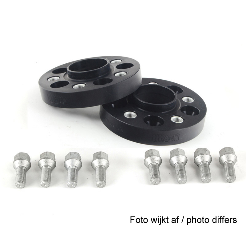 H&R Spoorverbreders 25mm 4x100 - Naaf 57,1mm - Boutmaat M12x1,5 -  BMW/Seat/Skoda/Volkswagen - Zwart